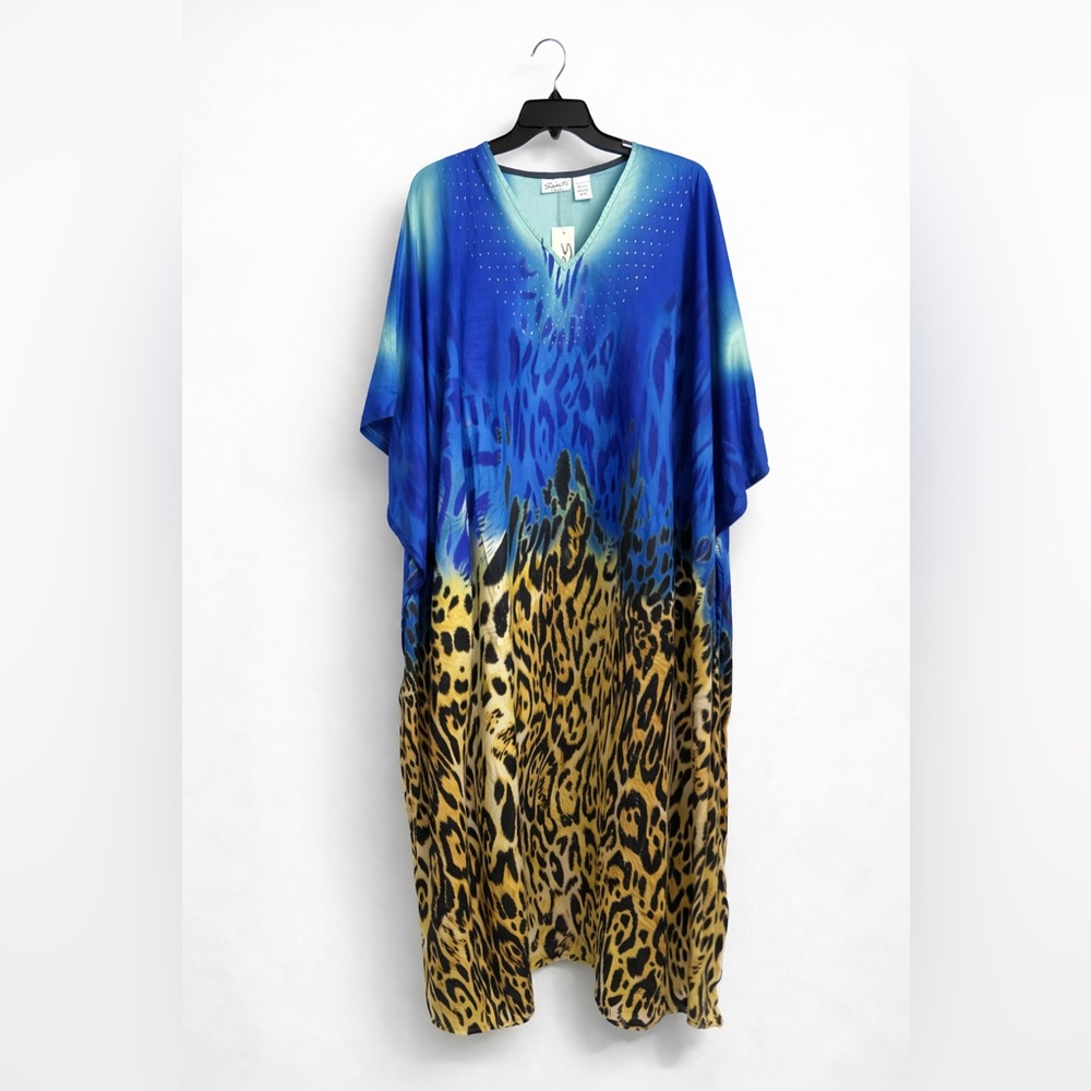 Sante’ Leopard Print Maxi Caftan (SELECT CAFTAN 50% SALE)